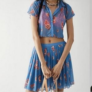 NEW Free People Florence Mesh Skirt Set Size XS